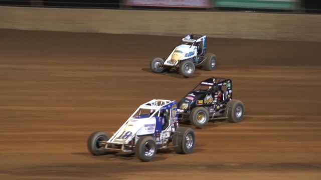 USAC 4/5/14: Lawrenceburg Feature Highlight (Raw Footage)
